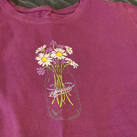 Life is Good Women’s Purple Long Sleeve Graphic Shirt Size Medium - Picture 2 of 5